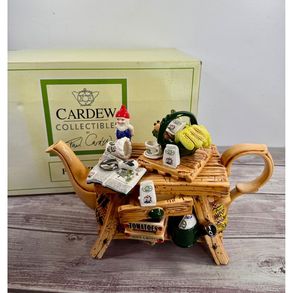 New PORTMEIRION Cardew TEAPOT 12" Width Botanic Garden Porcelain Tea Pot w Lid